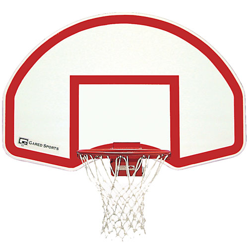 Gared Steel Fan Shaped Rear Mount Backboard w/ Goal
