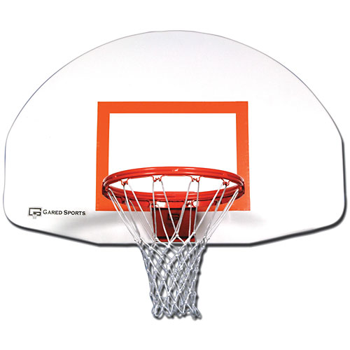 Gared Steel Fan Shaped Front Mount Backboard - White