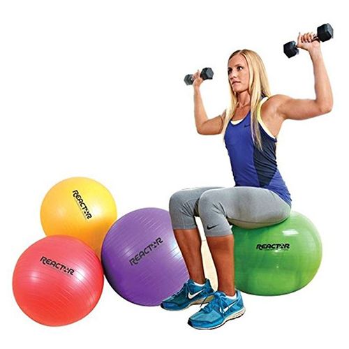Reactor by Champion Barbell Anti-Burst Fitness Ball (65 cm Yellow)
