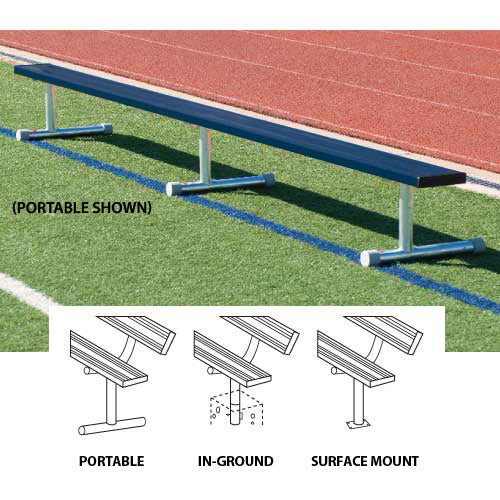 7.5' Permanent Bench w/o back (colored)