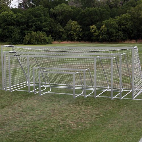 Alumagoal Natural Aluminum Club Soccer Goals (2-Pack)