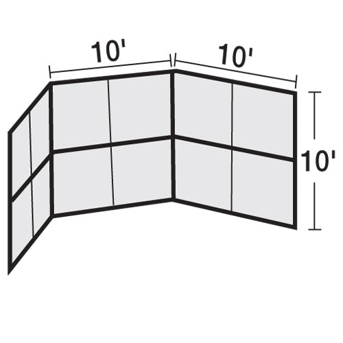 Chain Link Backstop-10' w/Hood-No Wings